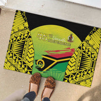 Vanuatu 45th Independence Rubber Doormat Special Style - Polynesian Pride