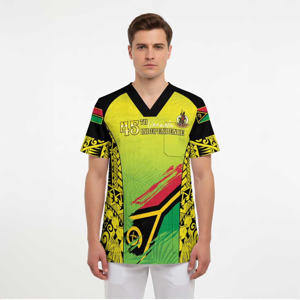 Vanuatu 45th Independence Scrub Top Special Style - Polynesian Pride