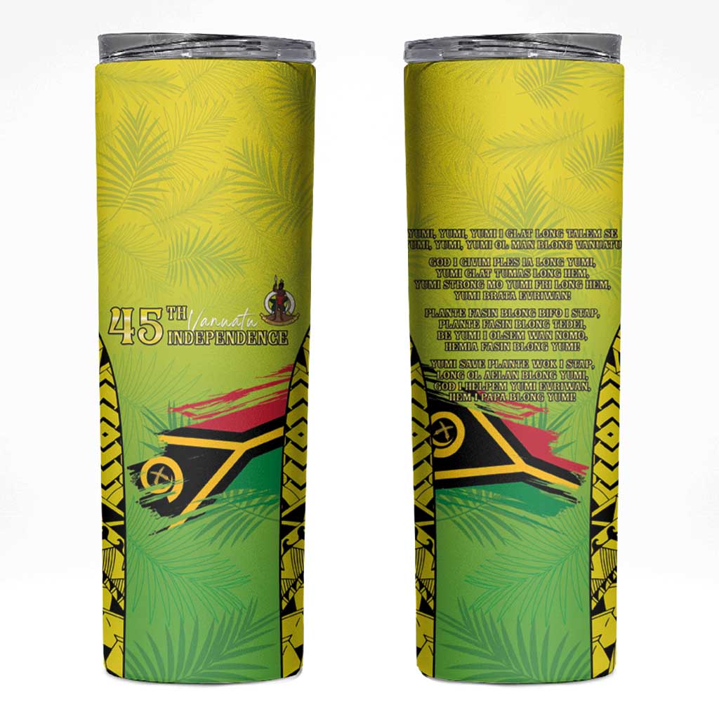 Vanuatu 45th Independence Skinny Tumbler Special Style - Polynesian Pride