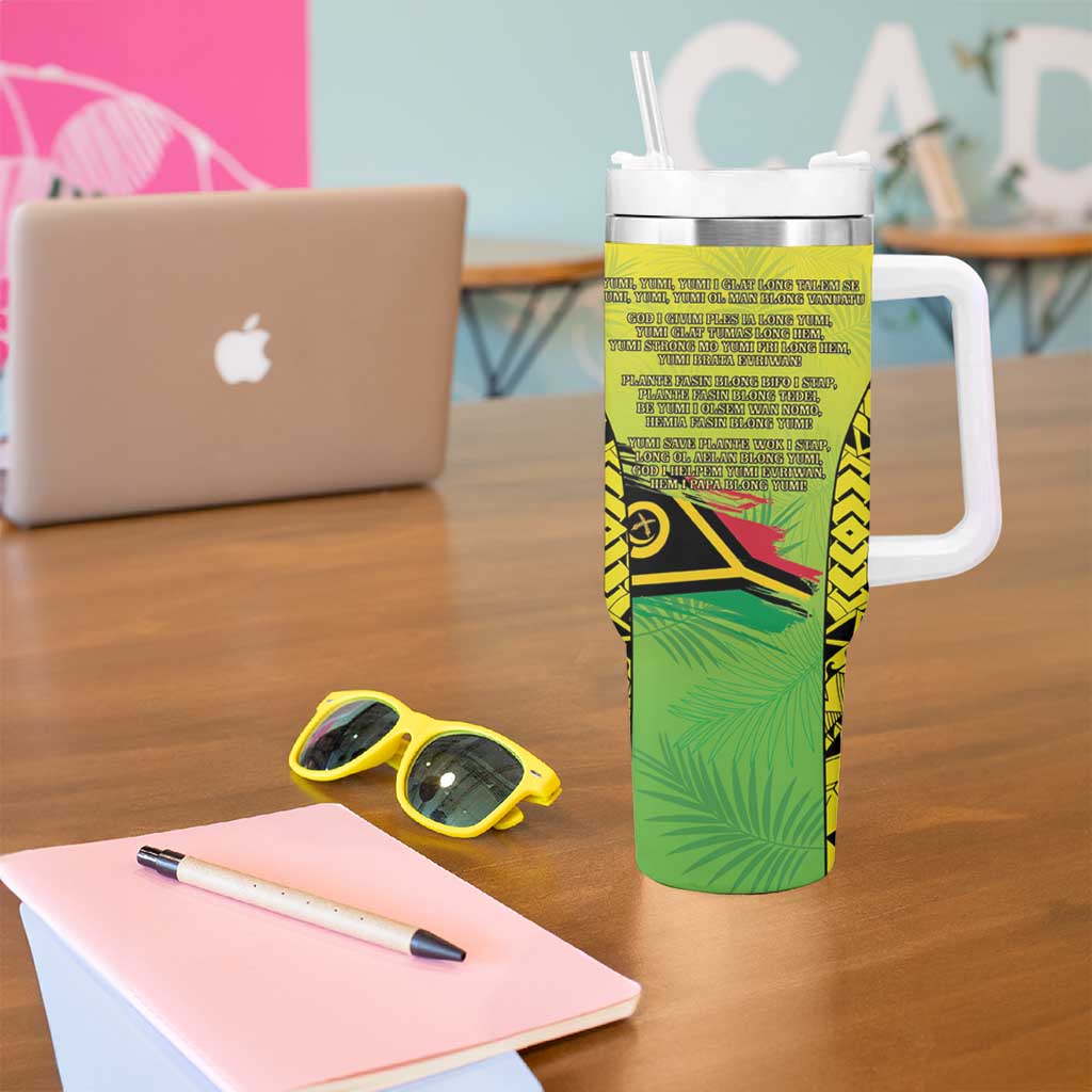 Vanuatu 45th Independence Tumbler With Handle Special Style - Polynesian Pride