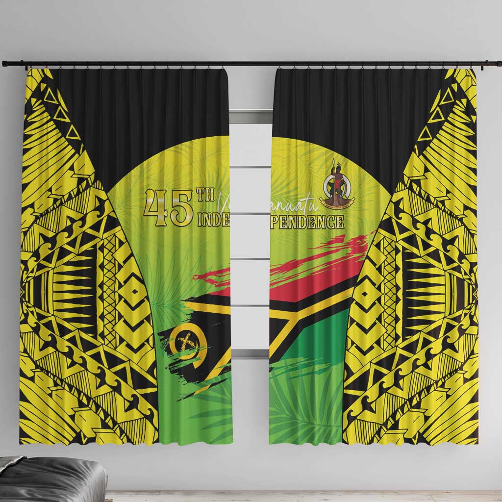 Vanuatu 45th Independence Window Curtain Special Style - Polynesian Pride
