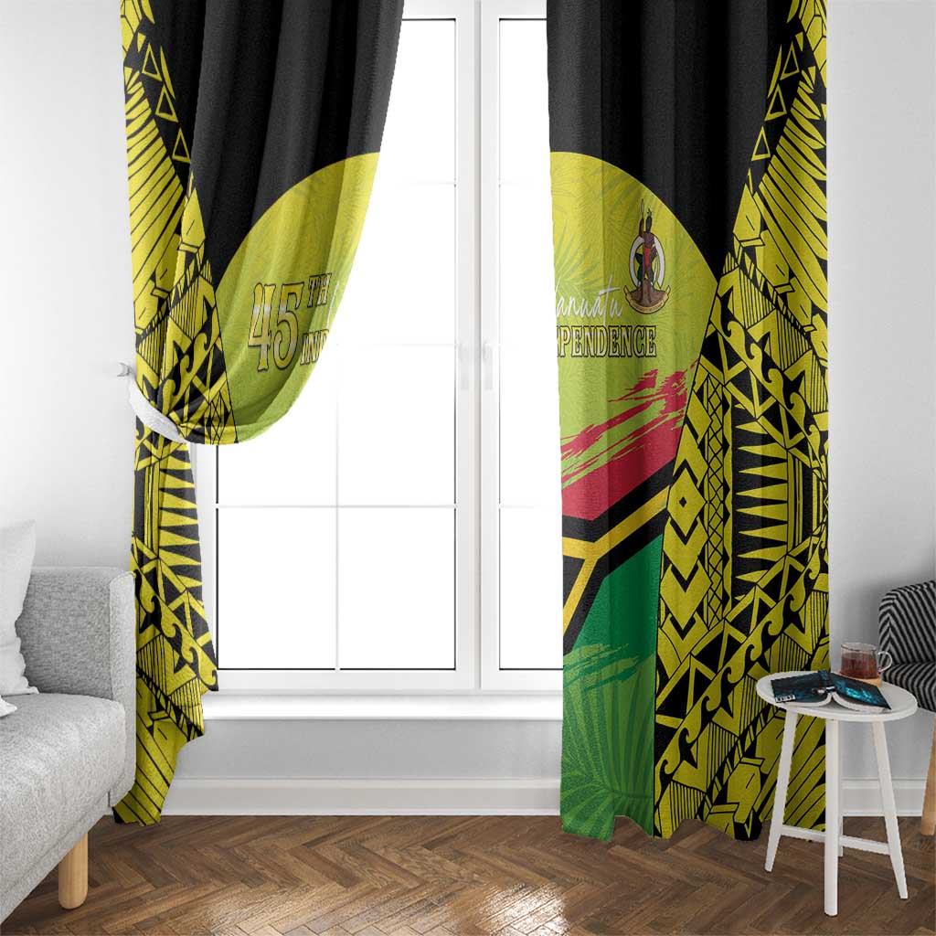 Vanuatu 45th Independence Window Curtain Special Style - Polynesian Pride