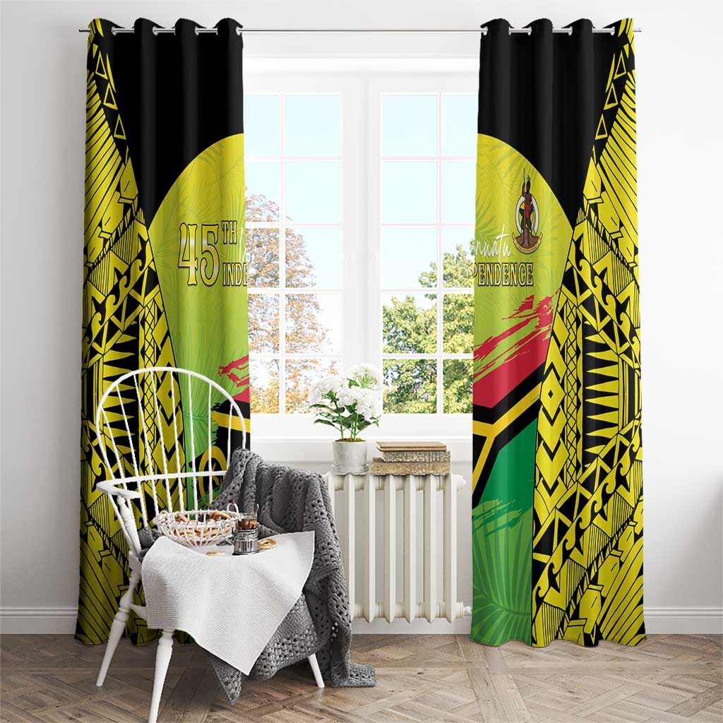 Vanuatu 45th Independence Window Curtain Special Style - Polynesian Pride