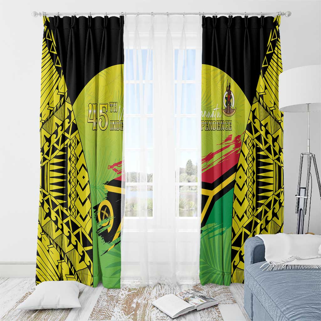 Vanuatu 45th Independence Window Curtain Special Style - Polynesian Pride