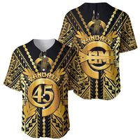 Vanuatu 45th Anniversary Of Independence Baseball Jersey Gold Style - Polynesian Pride