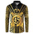 Vanuatu 45th Anniversary Of Independence Button Sweatshirt Gold Style - Polynesian Pride