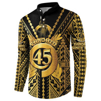 Vanuatu 45th Anniversary Of Independence Button Sweatshirt Gold Style - Polynesian Pride