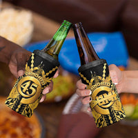 Vanuatu 45th Anniversary Of Independence 4 in 1 Can Cooler Tumbler Gold Style - Polynesian Pride