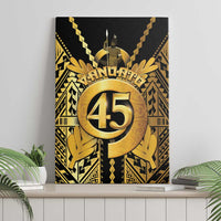 Vanuatu 45th Anniversary Of Independence Canvas Wall Art Gold Style - Polynesian Pride