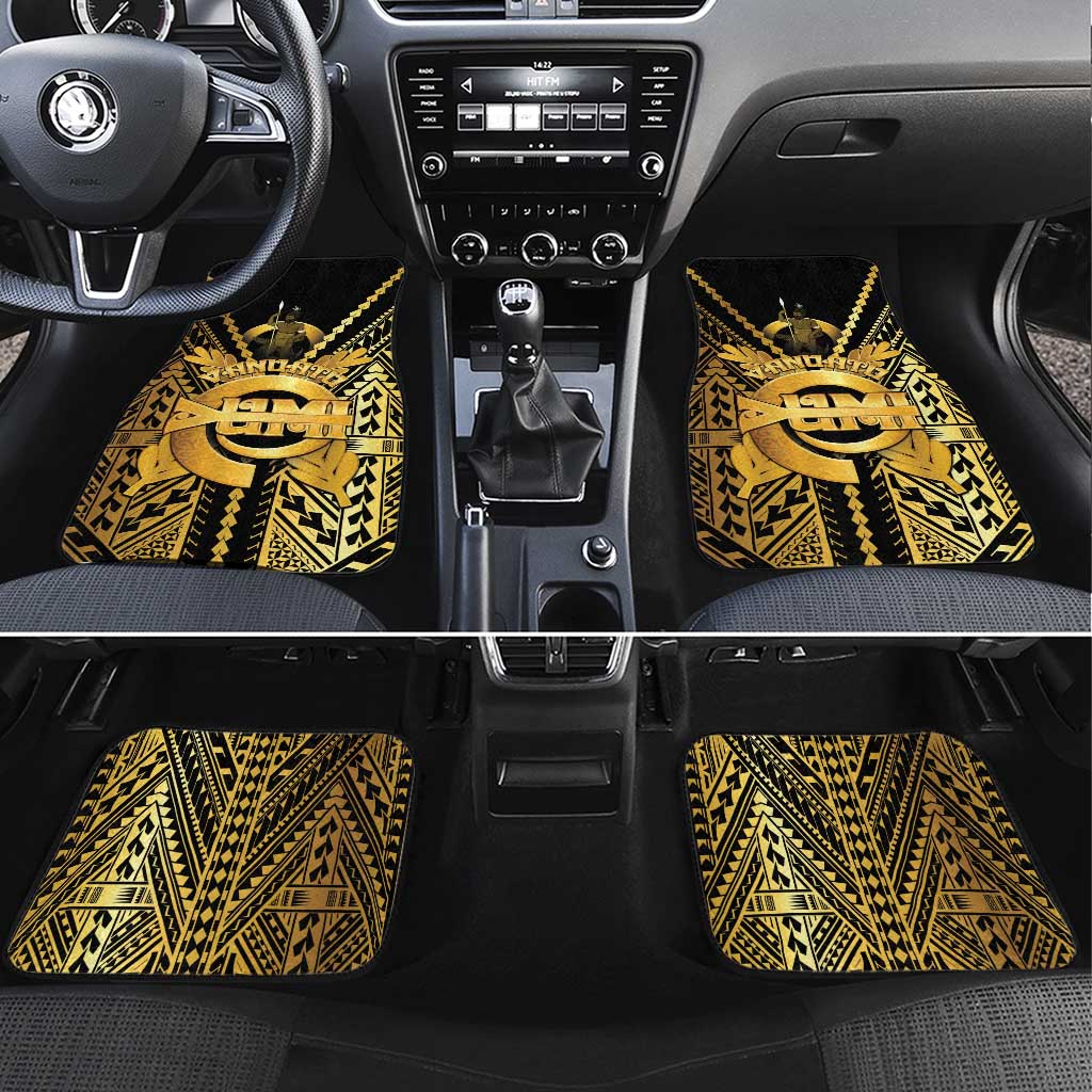 Vanuatu 45th Anniversary Of Independence Car Mats Gold Style - Polynesian Pride