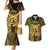Vanuatu 45th Anniversary Of Independence Couples Matching Mermaid Dress and Hawaiian Shirt Gold Style - Polynesian Pride