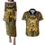 Vanuatu 45th Anniversary Of Independence Couples Matching Puletasi and Hawaiian Shirt Gold Style - Polynesian Pride