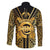 Vanuatu 45th Anniversary Of Independence Family Matching Off Shoulder Short Dress and Hawaiian Shirt Gold Style - Polynesian Pride