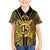 Vanuatu 45th Anniversary Of Independence Family Matching Off Shoulder Short Dress and Hawaiian Shirt Gold Style - Polynesian Pride