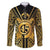 Vanuatu 45th Anniversary Of Independence Family Matching Puletasi and Hawaiian Shirt Gold Style - Polynesian Pride