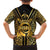 Vanuatu 45th Anniversary Of Independence Family Matching Summer Maxi Dress and Hawaiian Shirt Gold Style - Polynesian Pride