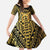 Vanuatu 45th Anniversary Of Independence Family Matching Summer Maxi Dress and Hawaiian Shirt Gold Style - Polynesian Pride