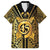 Vanuatu 45th Anniversary Of Independence Family Matching Summer Maxi Dress and Hawaiian Shirt Gold Style - Polynesian Pride