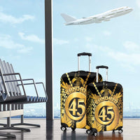 Vanuatu 45th Anniversary Of Independence Luggage Cover Gold Style - Polynesian Pride