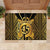 Vanuatu 45th Anniversary Of Independence Rubber Doormat Gold Style - Polynesian Pride
