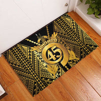 Vanuatu 45th Anniversary Of Independence Rubber Doormat Gold Style - Polynesian Pride