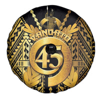 Vanuatu 45th Anniversary Of Independence Spare Tire Cover Gold Style - Polynesian Pride