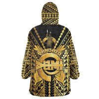 Vanuatu 45th Anniversary Of Independence Wearable Blanket Hoodie Gold Style - Polynesian Pride