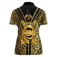Vanuatu 45th Anniversary Of Independence Women Polo Shirt Gold Style - Polynesian Pride