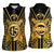 Vanuatu 45th Anniversary Of Independence Women Sleeveless Polo Shirt Gold Style - Polynesian Pride