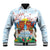 Hawaii And Japan Okinawa Baseball Jacket Aloha Gozaimasu Tiki With Shisa