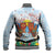 Hawaii And Japan Okinawa Baseball Jacket Aloha Gozaimasu Tiki With Shisa