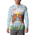 Hawaii And Japan Okinawa Button Sweatshirt Aloha Gozaimasu Tiki With Shisa