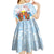 Hawaii And Japan Okinawa Kid Short Sleeve Dress Aloha Gozaimasu Tiki With Shisa