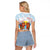 Hawaii And Japan Okinawa Raglan Cropped T Shirt Aloha Gozaimasu Tiki With Shisa