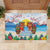 Hawaii And Japan Okinawa Rubber Doormat Aloha Gozaimasu Tiki With Shisa