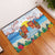 Hawaii And Japan Okinawa Rubber Doormat Aloha Gozaimasu Tiki With Shisa