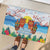 Hawaii And Japan Okinawa Rubber Doormat Aloha Gozaimasu Tiki With Shisa