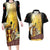 Papua New Guinea Couples Matching Long Sleeve Bodycon Dress and Hawaiian Shirt 50 Years Of Independence - Polynesian Pride