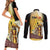 Papua New Guinea Couples Matching Short Sleeve Bodycon Dress and Long Sleeve Button Shirt 50 Years Of Independence - Polynesian Pride