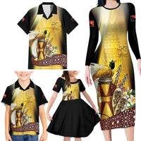 Papua New Guinea Family Matching Long Sleeve Bodycon Dress and Hawaiian Shirt 50 Years Of Independence - Polynesian Pride