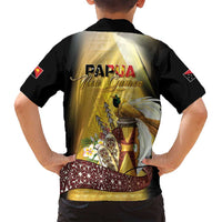 Papua New Guinea Family Matching Off Shoulder Maxi Dress and Hawaiian Shirt 50 Years Of Independence - Polynesian Pride