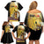 Papua New Guinea Family Matching Off Shoulder Short Dress and Hawaiian Shirt 50 Years Of Independence - Polynesian Pride