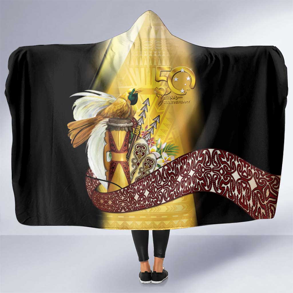Papua New Guinea Hooded Blanket 50 Years Of Independence - Polynesian Pride