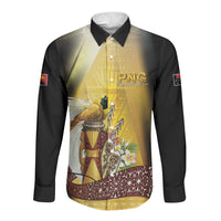 Papua New Guinea Long Sleeve Button Shirt Independence Day Unique Style LT05 Unisex Gold - Polynesian Pride