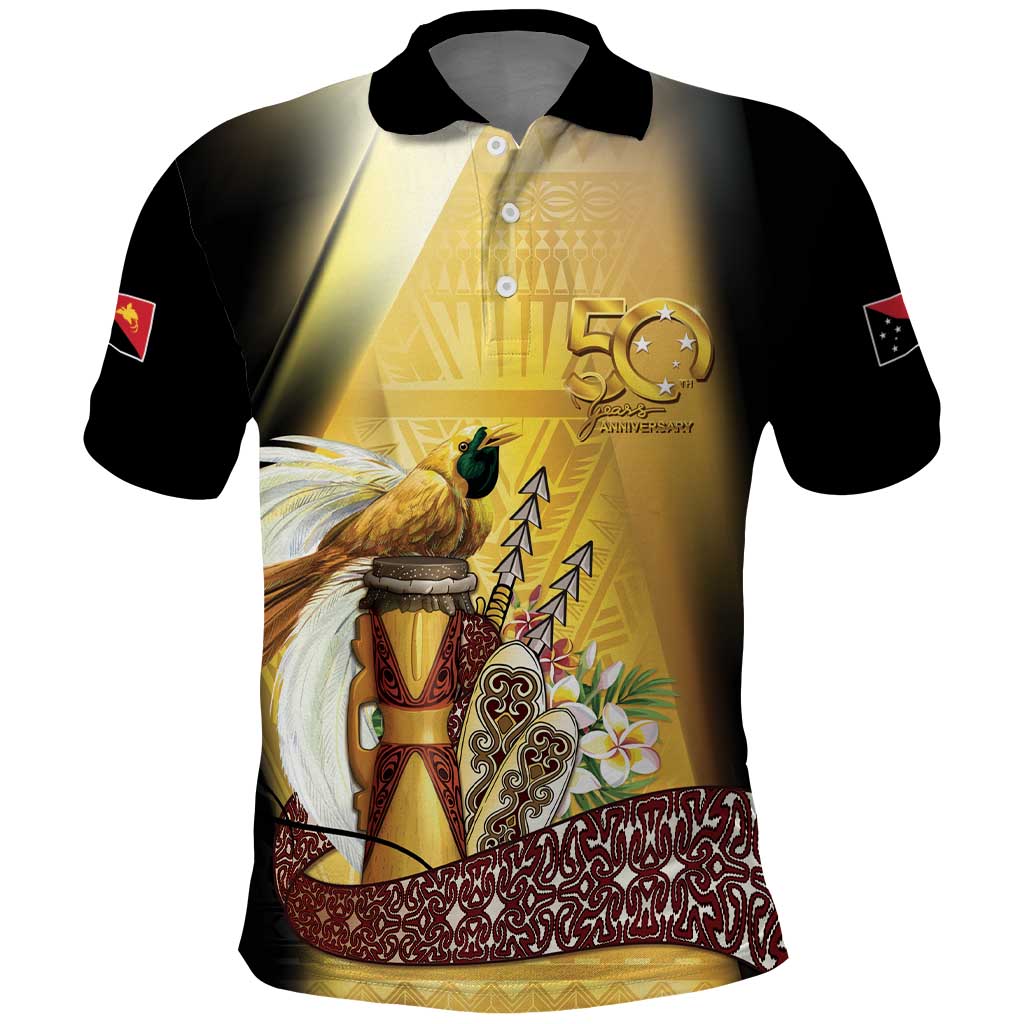 Papua New Guinea Polo Shirt 50 Years Of Independence - Polynesian Pride