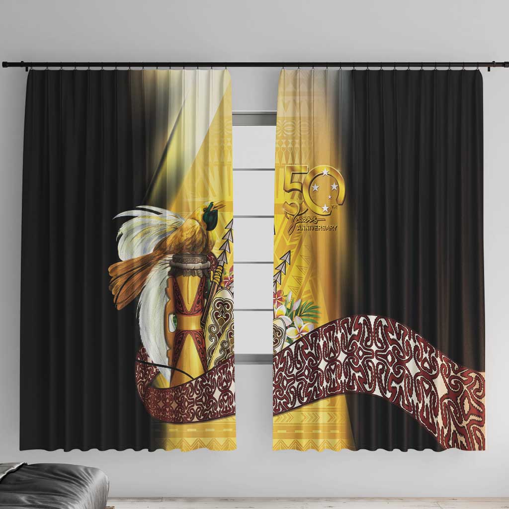 Papua New Guinea Window Curtain 50 Years Of Independence - Polynesian Pride