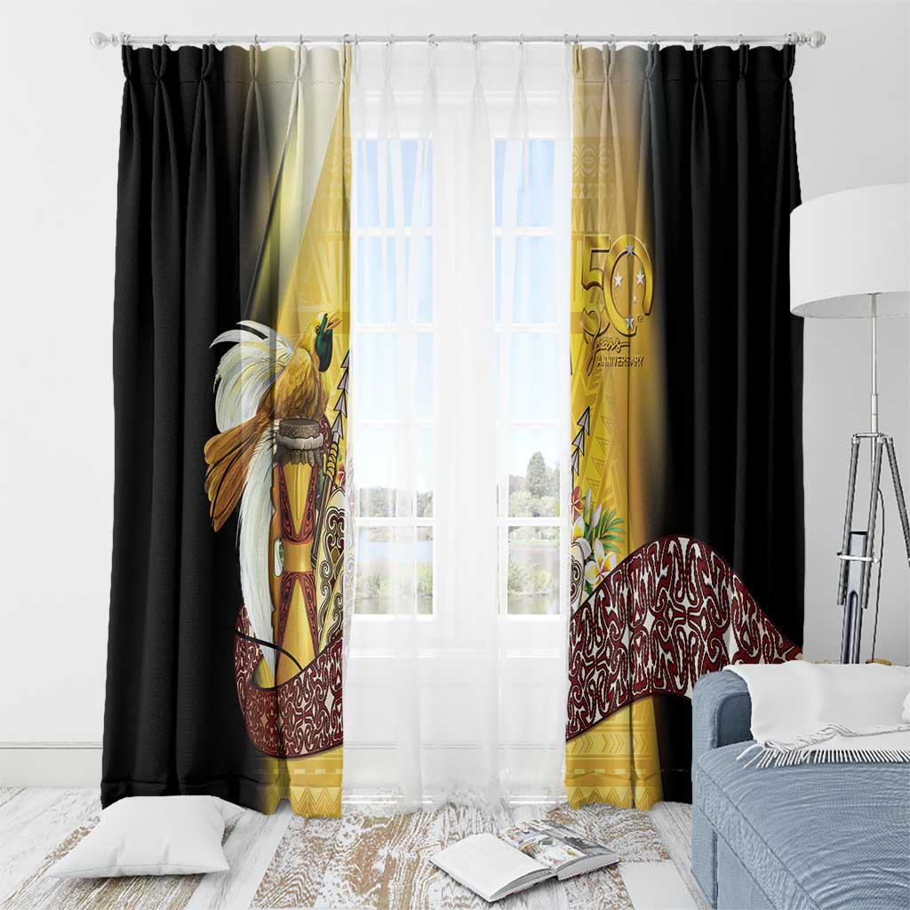 Papua New Guinea Window Curtain 50 Years Of Independence - Polynesian Pride