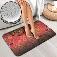 Papua New Guinea Bathroom Set Birds Of Paradise With Aboriginal Pattern - Polynesian Pride