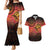 Papua New Guinea Couples Matching Mermaid Dress and Hawaiian Shirt Birds Of Paradise With Aboriginal Pattern - Polynesian Pride