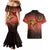 Papua New Guinea Couples Matching Mermaid Dress and Hawaiian Shirt Birds Of Paradise With Aboriginal Pattern - Polynesian Pride